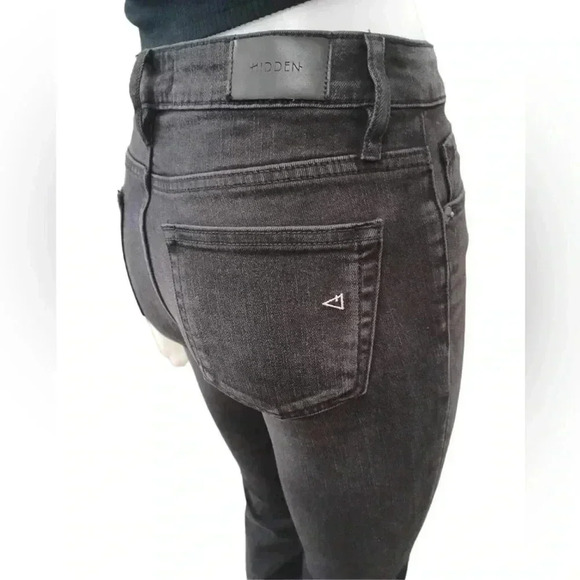 Hidden Black Raw Hem Skinny Stretchy High Rise Ankle Jeans Size 26 - Picture 4 of 12